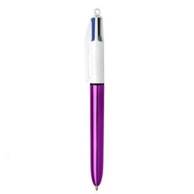 Bic Metalik Mor Shine 4 Renk Tükenmez Kalem