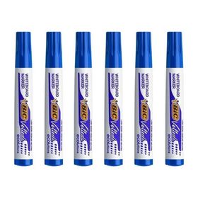 Bic Velleda 1701 Mavi Yuvarlak Uç 6lı Tahta Kalemi