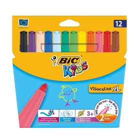 Bic Visa Yıkanabilir Jumbo 12 Renk Keçeli Boya Kalemi