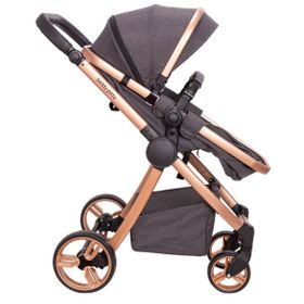 Biddy Pitty Oro Dark Pearl Travel Sistem anakucaklı Bebek Arabası koyu gri