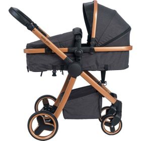 Biddy Pitty Oro Dark Pearl Travel Sistem anakucaklı Bebek Arabası koyu gri