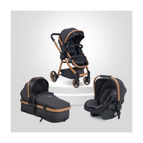 Biddy Pitty Oro Dark Pearl Travel Sistem anakucaklı Bebek Arabası koyu gri