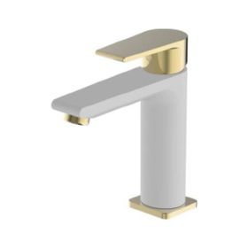 Bien Pruva Beyaz Altın Renk Lavabo Bataryası