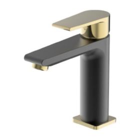 Bien Pruva Siyah Altın Renk Lavabo Bataryası