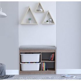 Bienwood Bie 4000 Ahşap Minderli İkili Plastik Çekmeceli Raf