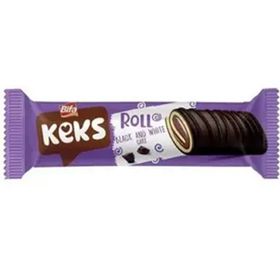 Bifa 55 gr Keks Roll Black White Kakao Kremalı Kakaolu ve Sade Rulo Kek (24 adet)