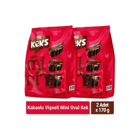 Bifa Kakaolu Vişneli 170 gr Keks Mini Oval Kek (2 adet)