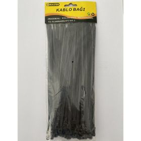 Big Master 3.6x200 mm 100 Adet Siyah Kablo Bağı Plastik Cırt Kelepçe