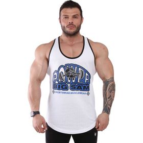 Big Sam 2304 Fitness Tank Top Beyaz Spor Atlet