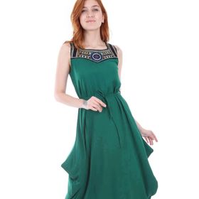Bigdart 1512 Yeşil Kadın Elbise