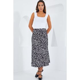 Bigdart 15806 Bordo Kadın Saten Etek