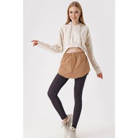 Bigdart 1888 Camel Sweatshirt ve Kazak Altı Gömlek Etek