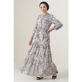 Bigdart 2145 Taş Desenli Tesettür Kadın Elbise