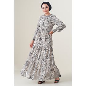 Bigdart 2145 Taş Desenli Tesettür Kadın Elbise