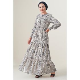 Bigdart 2145 Taş Desenli Tesettür Kadın Elbise