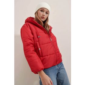 Bigdart 5117 Kırmızı Kadın Mont