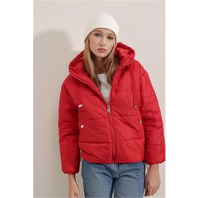 Bigdart 5117 Kırmızı Kadın Mont