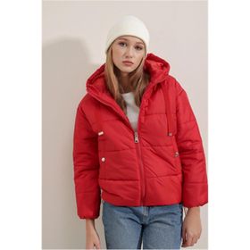 Bigdart 5117 Kırmızı Kadın Mont