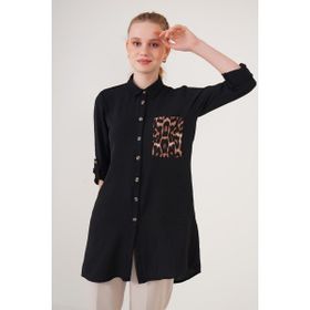 Bigdart 5851 Siyah Kadın Gömlek Tunik