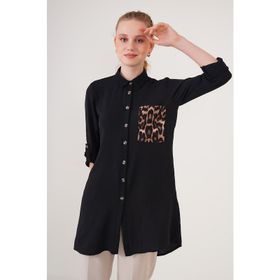 Bigdart 5851 Siyah Kadın Gömlek Tunik