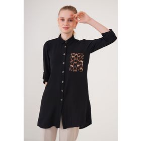 Bigdart 5851 Siyah Kadın Gömlek Tunik
