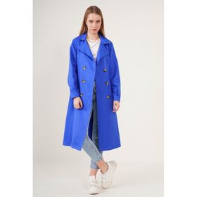 Bigdart 5853 Saks Kruvaze Yaka Kadın Trençkot