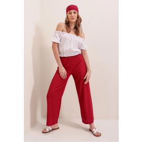 Bigdart 6543 Kırmızı Örme Kadın Pantolon
