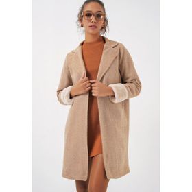Bigdart 9085 Bej-Camel Kaşe Kaban