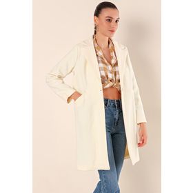 Bigdart 9085 Krem Kaşe Kadın Kaban