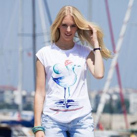 Biggdesign Anemoss Gemici Martı Kadın T-Shirt