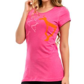 Biggdesign B.C.3000 Geyik Pembe Kadın T-shirt
