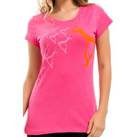 Biggdesign B.C.3000 Geyik Pembe Kadın T-shirt