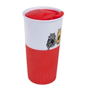 Biggdesign Cats 450 ml Renkli Plastik Mug Termos
