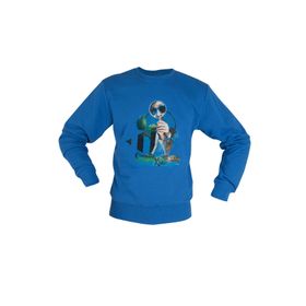 Biggdesign Nature Ormanın Kralı Mavi Erkek Sweatshirt