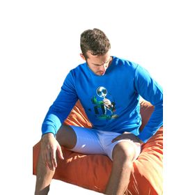 Biggdesign Nature Ormanın Kralı Mavi Erkek Sweatshirt