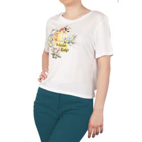 Biggdesign Nature Pedaldaki Bahçe Beyaz Kadın T-shirt