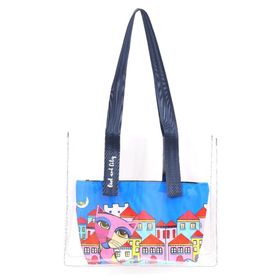 Biggdesign Owl And City Şeffaf Alışveriş Çantası