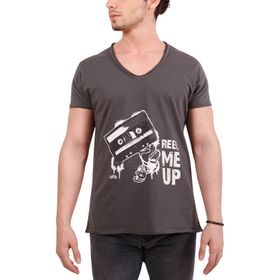 Biggdesign Reel Me Up Gri Erkek T-shirt