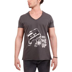 Biggdesign Reel Me Up Gri Erkek T-shirt