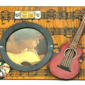 Biggmark Dekoratif Dekorlu Metal Çerçeve Gitar