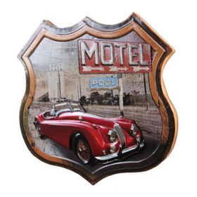 Biggmark YY40335 Dekoratif 3D Motel kırmızı Chevrolet Temalı Duvar Panosu