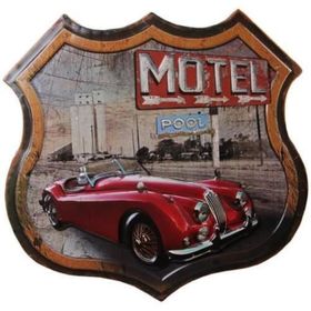 Biggmark YY40335 Dekoratif 3D Motel kırmızı Chevrolet Temalı Duvar Panosu
