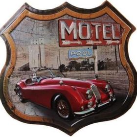 Biggmark YY40335 Dekoratif 3D Motel kırmızı Chevrolet Temalı Duvar Panosu