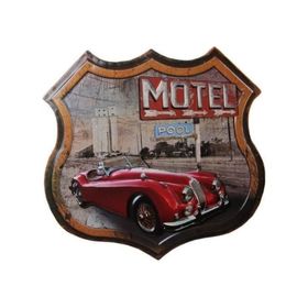 Biggmark YY40335 Dekoratif 3D Motel kırmızı Chevrolet Temalı Duvar Panosu