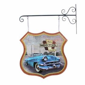 Biggmark YY51278 Dekoratif Çift Yönlü Car Trip Temalı Ferforje Askı