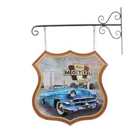 Biggmark YY51278 Dekoratif Çift Yönlü Car Trip Temalı Ferforje Askı