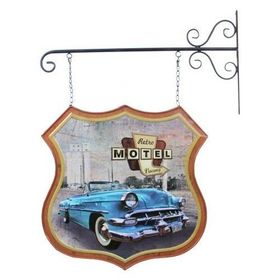 Biggmark YY51278 Dekoratif Çift Yönlü Car Trip Temalı Ferforje Askı