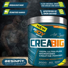 BigJoy CreaBig 300 gr Micronized Creatine Aromasız Powder