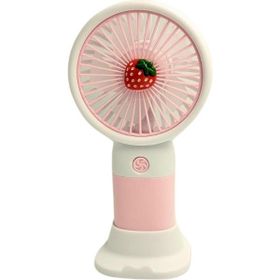 Bigmate YM88146A Taşınabilir Serinletici Şarjlı Pembe Tek Kademeli Hız Ayarı Mini El Fanı Vantilatör