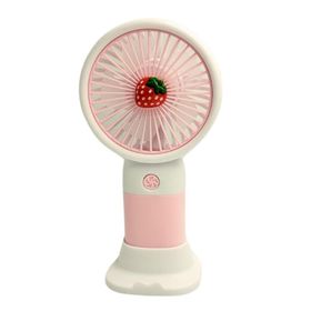 Bigmate YM88146A Taşınabilir Serinletici Şarjlı Pembe Tek Kademeli Hız Ayarı Mini El Fanı Vantilatör